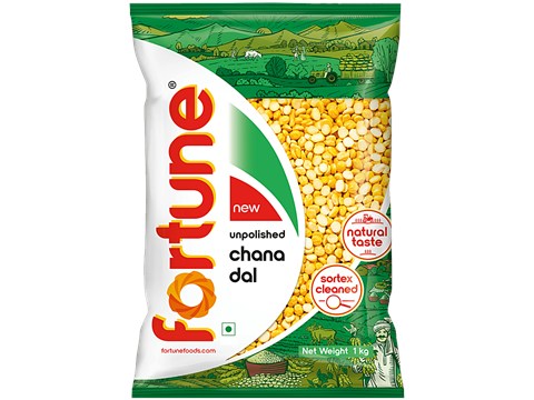 Fortune Unpolished Chana Dal, 1 kg