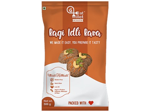 EatMillet Ragi Idli Rava, 500 g
