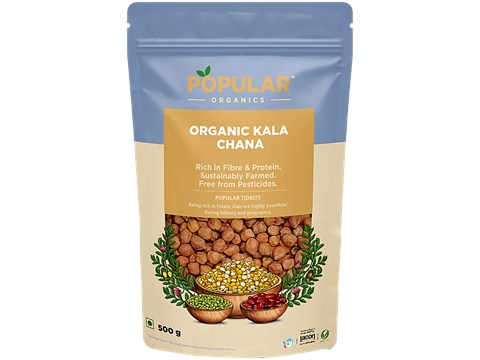Popular Organics Organic Kala Chana, 500 g