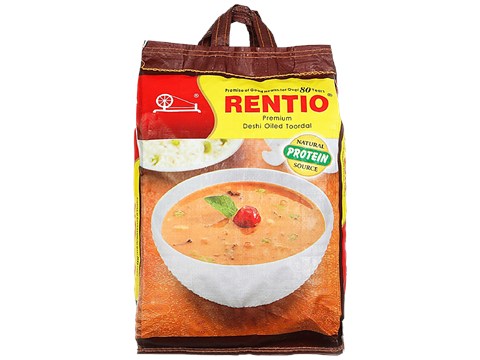 RENTIO Premium Desi Oiled Toor Dal, 5 kg