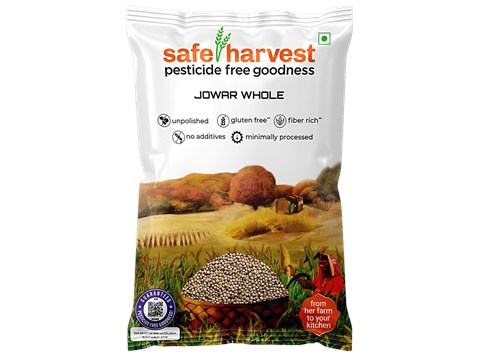 Safe Harvest Jowar Whole - Pesticide Free, 500 g