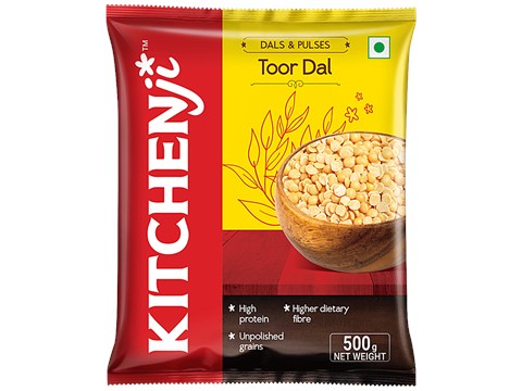 Kitchenji Unpolished Toor Dal - Rich In Protein, 500 g