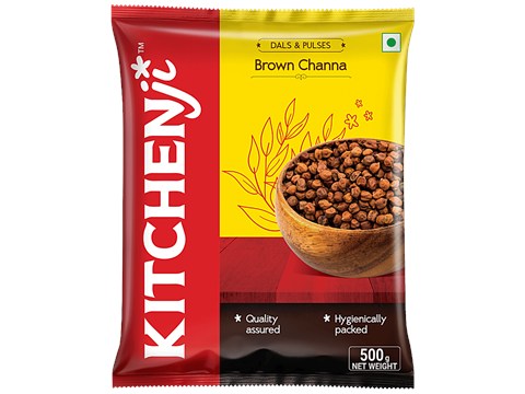 Kitchenji Brown Channa - Rich In Protein, 500 g