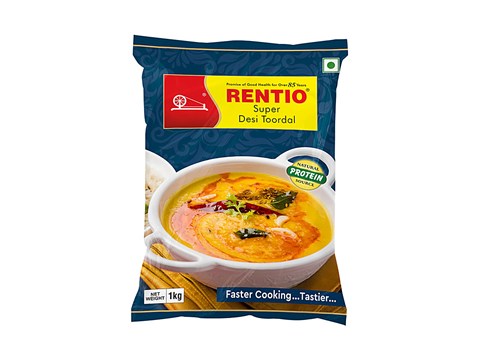 RENTIO Super Desi Toor Dal, 1 kg