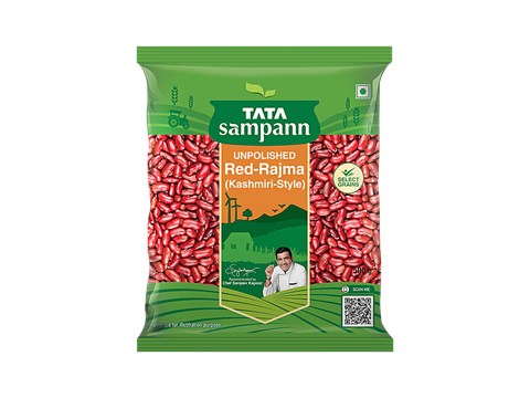 Tata Sampann Unpolished Red Rajma - Kashmiri-Style, Select Grains, 500 g