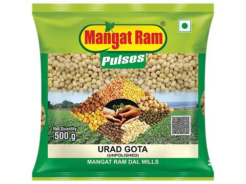 Mangat Ram Pulses Unpolished Urad Gota, 500 g