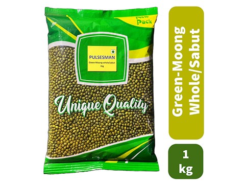 Pulsesman  Green-Moong-Whole/Sabut, 1 kg