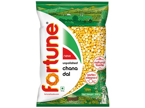Fortune Unpolished Chana Dal, 500 g