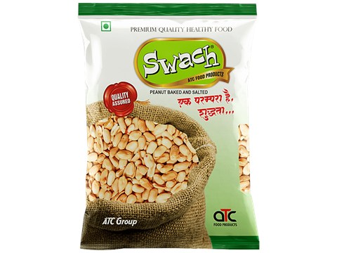 Swach Peanut Baked & Salted - High In Protein, Tasty & Crunchy Snack, 500 g