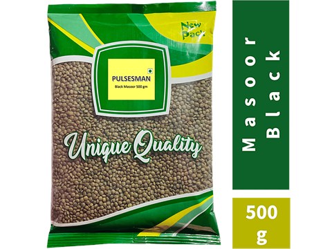 Pulsesman  Black Masoor Dal - Whole, 500 g