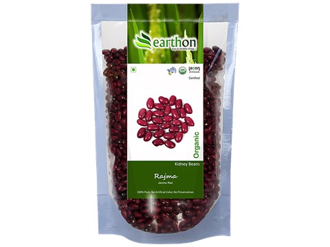 Earthon Organic Rajma Jammu/Capparadavare Jammu/Red Kidney Bean - Small, 500 g