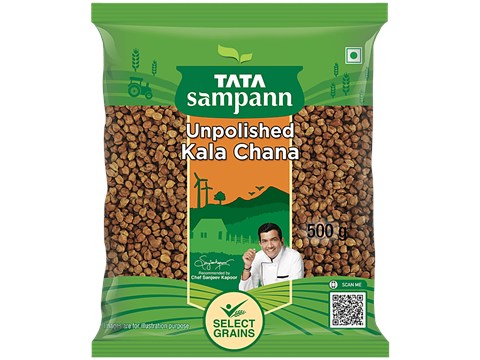 Tata Sampann Unpolished Kala Black/Brown Chana, 500 g
