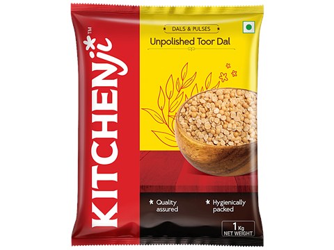 Kitchenji Unpolished Toor Dal - Rich In Protein, 1 kg
