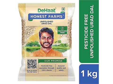 Dehaat Honest Farms Unpolished Urad Dal - Pesticide Free, 1 kg