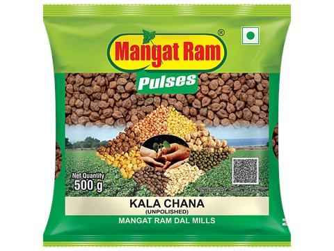 Mangat Ram Pulses Unpolished Kala Chana, 500 g