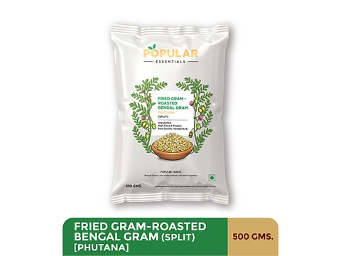 Popular Essentials Fried Gram/Roasted Bengal Gram - Split, 500 g