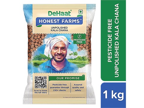 Dehaat Honest Farms Unpolished Kala Chana - Pesticide Free, 1 kg