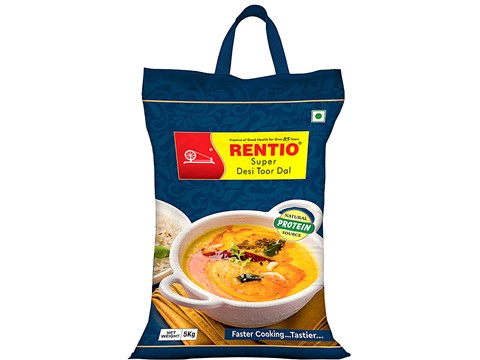RENTIO Super Desi Toor Dal, 5 kg