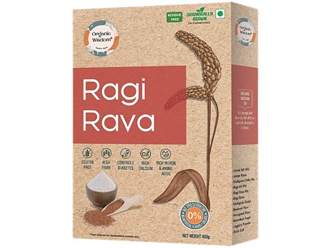 Organic Wisdom  Ragi Rava, 400 g