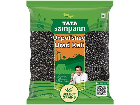 Tata Sampann Unpolished Urad Kali, 500 g