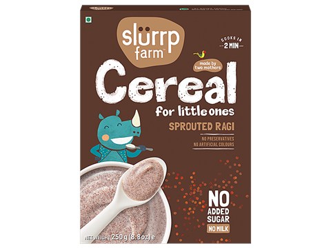 Slurrp Farm Organic Sprouted Ragi Powder/Ragi Hittu, 250 g