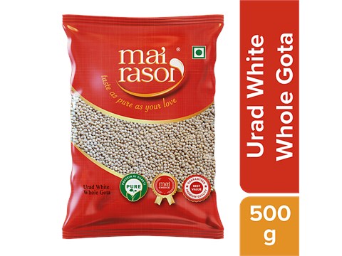 Mai Rasoi White Urad Gota Whole/Sabut, 500 g
