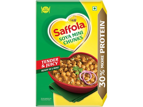 Saffola Soya Mini Chunks - Tender & Juicy, High In Protein & Fibre, 200 g
