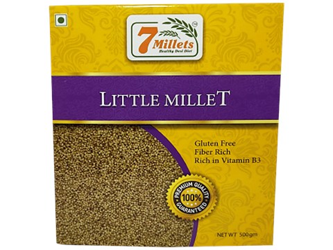 7Millets Little Millet - Premium Quality, Raw, Unpolished, Gluten Free, Fiber Rich, 500 g