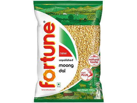 Fortune Unpolished Moong Dal, 500 g