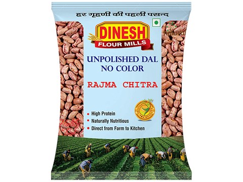 Dinesh Flour Mills Unpolished Rajma Chitra - Lentils, Rich In Nutrients, 500 g