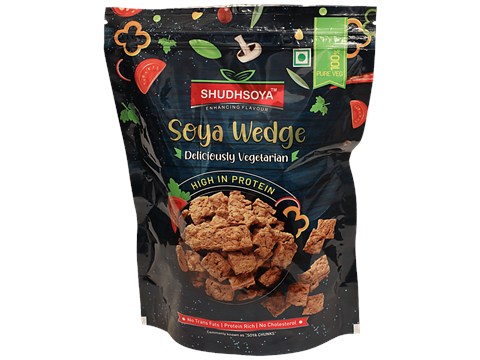 Shudhsoya Soya Wedge - High In Protein, No Cholesterol, Delicious Chunks For Vegetarian, 250 g