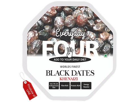 Everyday Four Black Dates - Khenaizi, Worlds Finest, 400 g