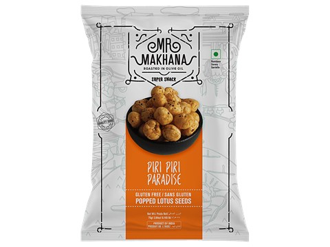 MR. MAKHANA Popped Lotus Seeds - Piri Piri Paradise, 75 g
