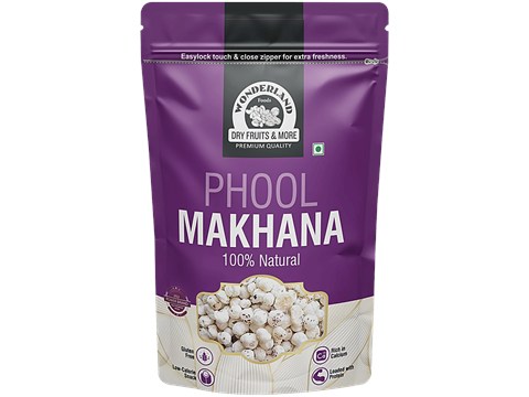 Wonderland Foods Phool Makhana Fox Nuts - Natural, 100 g
