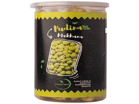 Greenland Roasted Makhana - Pudina Flavour, Healthy Snack, 75 g