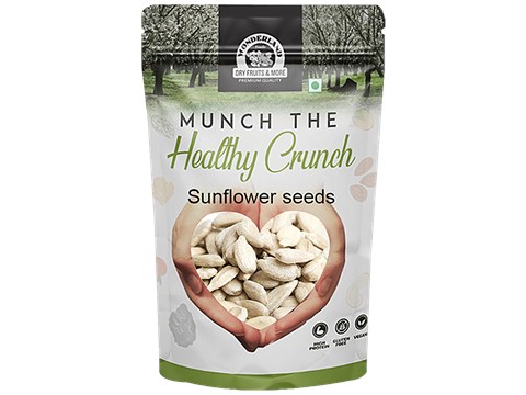 Wonderland Foods Sunflower Seeds - High Protein & Vitamin E, Gluten-Free, Vegan, 250 g