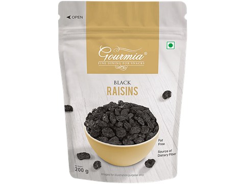 Gourmia Black Raisins, 200 g