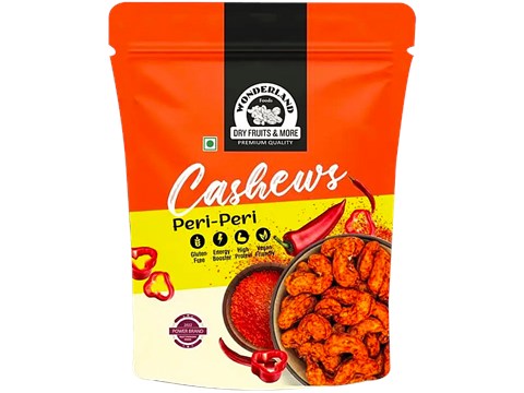 Wonderland Foods Cashews - Peri Peri, 70 g