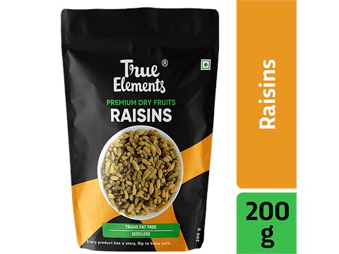 True Elements Seedless Raisins, 200 g