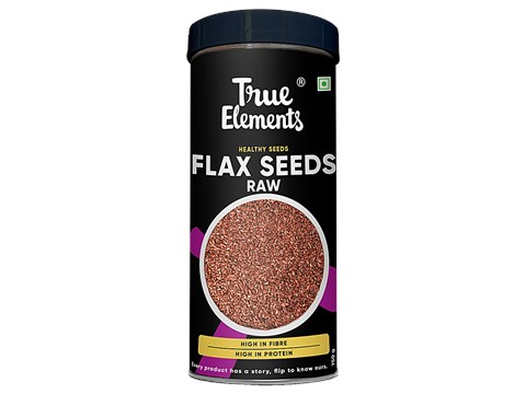 True Elements Raw Flax Seeds - Nutty Flavour, Crunchy Texture, Rich In Omega 3 Fatty Acid, 750 g