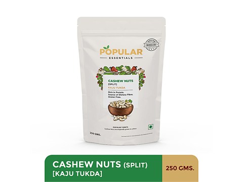 Popular Essentials Cashew Nuts - Split, 250 g