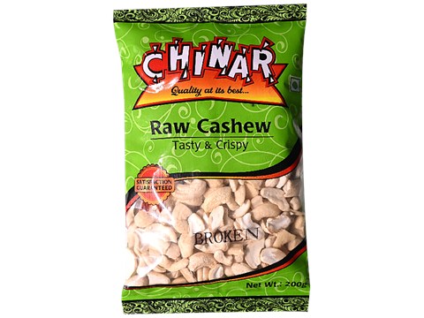 Chinar Raw Cashew - Broken, Tasty & Crispy, 200 g