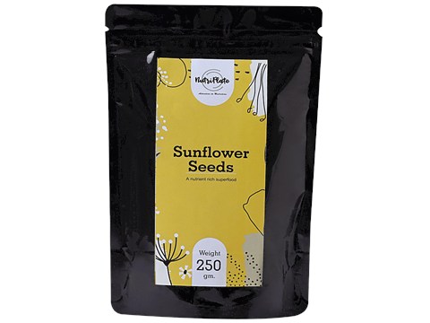 Nutriplate India Sunflower Seeds - Nutty Flavour, Provides Shiny Skin & Hair, 250 g