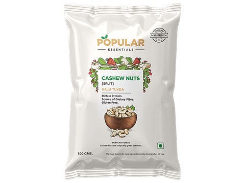 Popular Essentials Cashew Nuts - Split, 100 g