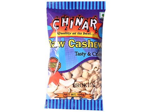 Chinar Raw Cashew - Broken, Tasty & Crispy, 100 g