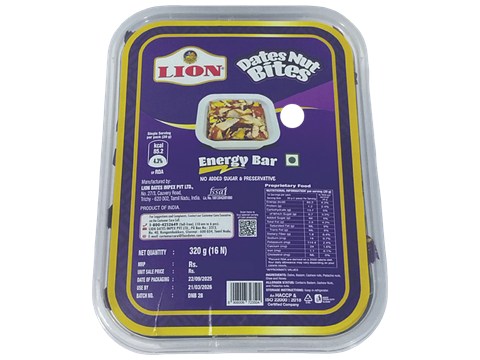 Lion Dates Nut Bites Energy Bar, 16 pcs