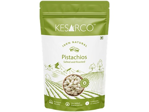 KesarCo Salted & Roasted Pistachios, 100 g