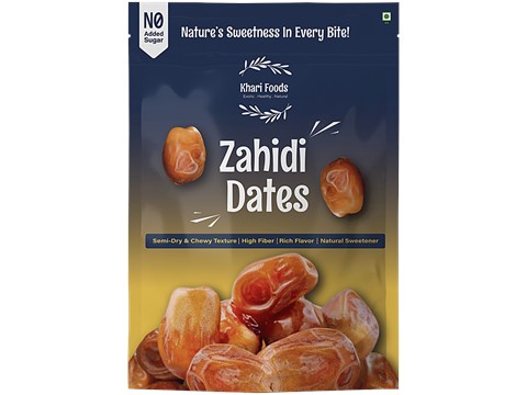 Khari Foods Zahidi Dates - High Fibre, Healthy Snack, 500 g