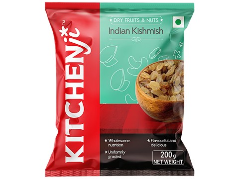 Kitchenji Indian Raisins - Loaded With Nutrients, 200 g