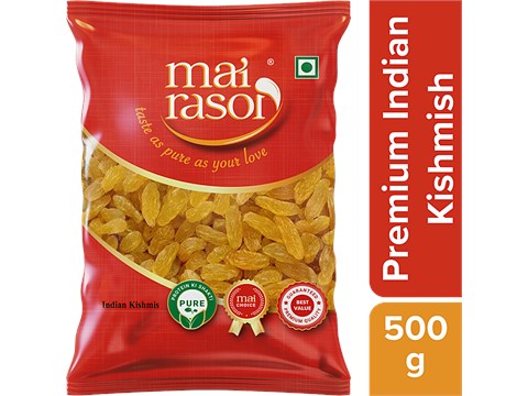Mai Rasoi Regular Indian Raisin Kismis Kishmish, 500 g